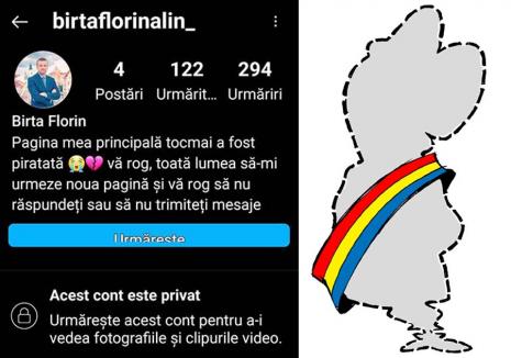 Primarul fake: Florin Birta s-a trezit cu contul de Instagram „piratat”