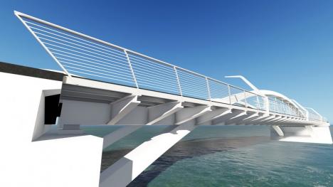 Scheletul metalic al podului Centenarului din Oradea va fi montat săptămâna viitoare (FOTO)