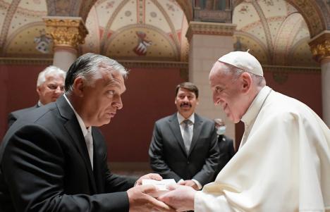 Vizită privată. Papa Francisc s-a întâlnit la Budapesta cu premierul Viktor Orbán și cu președintele János Áder (VIDEO)