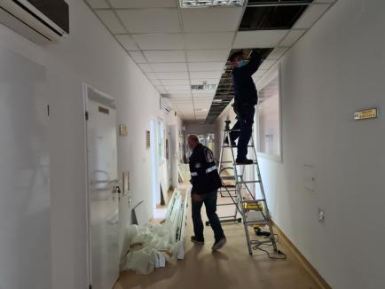 TIR cu 12 paturi ATI pentru pacienţii Covid, instalat în curtea Spitalului Municipal din Oradea (FOTO / VIDEO)