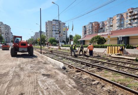 A început refacerea carosabilului pe ultimul tronson al bulevardului Nufărul din Oradea (FOTO)