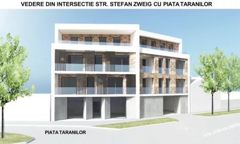 Un bloc cu trei etaje, dintre care ultimul retras, ar putea fi ridicat în Piaţa Ţăranilor din Oradea