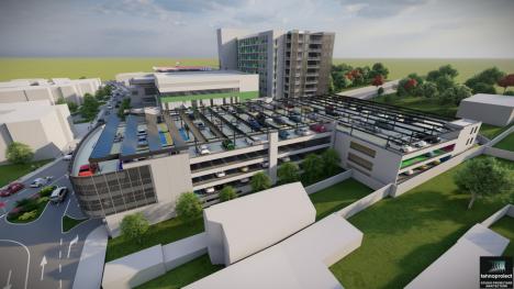 O „scumpete” de lucrare. Construcția parcării de la Spitalul Județean Oradea a fost scoasă la licitație pentru 48,1 milioane lei (FOTO)