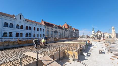 În ce stadiu sunt lucrările la viitoarea piațetă de pe strada Independenței din Oradea: Se ridică galeria de artă (FOTO)