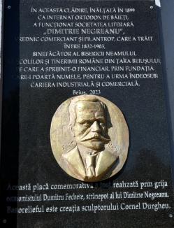 Povestea filantropului Dimitrie Negreanu, care a acordat mii de burse tinerilor români ortodocși. Placă comemorativă, dezvelită la Beiuș (FOTO)