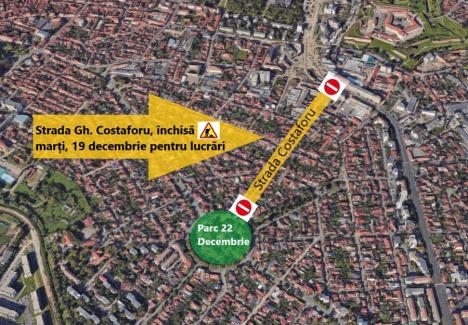 Evitați zona! Strada Gheorghe Costaforu din Oradea se închide marţi pentru lucrări de siguranţa circulaţiei