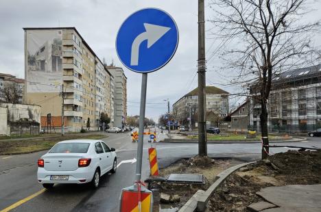 Strada Meşteşugarilor din Oradea a redevenit cu dublu sens în urma lucrărilor de lărgire. Şantierul va continua după încălzirea vremii! (FOTO)