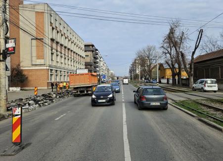 Primăria Oradea a început, în taină, modernizarea Căii Aradului. Se extinde carosabilul? (FOTO)