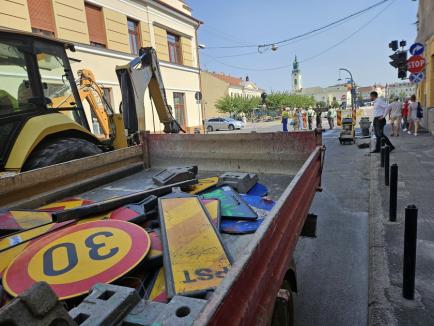 Alt drum închis peste vară! Constructorii au spart miercuri strada Avram Iancu, pentru înlocuirea reţelelor (FOTO)