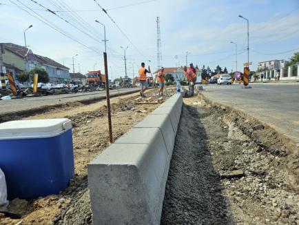 Constructorii sparg Bulevardul Decebal din Oradea pentru a-l moderniza (FOTO)