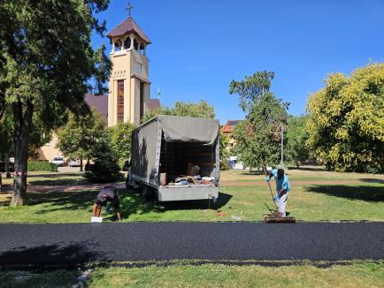 Parcul Olosig va avea pistă din tartan pentru alergare cel târziu săptămâna viitoare (FOTO)