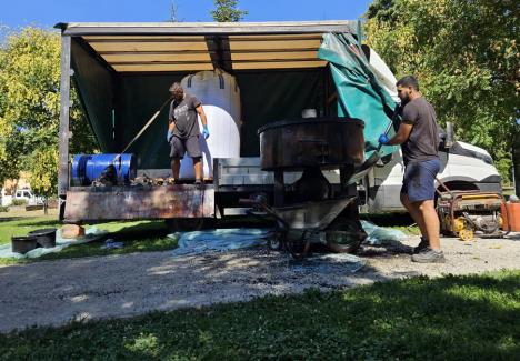 Parcul Olosig va avea pistă din tartan pentru alergare cel târziu săptămâna viitoare (FOTO)