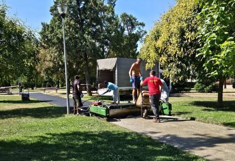 Parcul Olosig va avea pistă din tartan pentru alergare cel târziu săptămâna viitoare (FOTO)