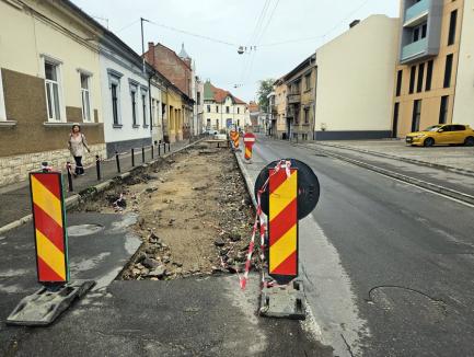 Lucrări cu întârziere. Închiderea străzii Avram Iancu se prelungeşte cel puţin până la finalul lunii octombrie (FOTO)