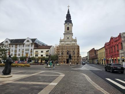 Biserica cu Lună din Oradea, în reabilitare. Lucrările vor trebui finalizate până pe 1 decembrie (FOTO)