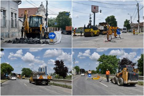 A doua amânare pe căile Clujului și Averescu din Oradea: înlocuirea capacelor de canal se va termina abia săptămâna viitoare (FOTO)