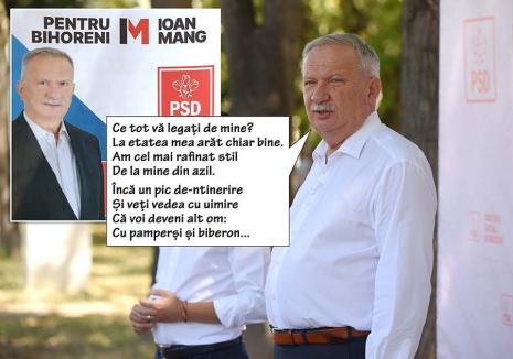 June-prim: Șeful PSD Bihor, Ioan Mang, s-a 'photoshopat' și pe pliantele electorale (FOTO)