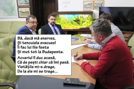 Peştii lu’ Pásztor: Preşedintele Consiliului Judeţean Bihor şi-a dus acasă până şi acvariul din birou