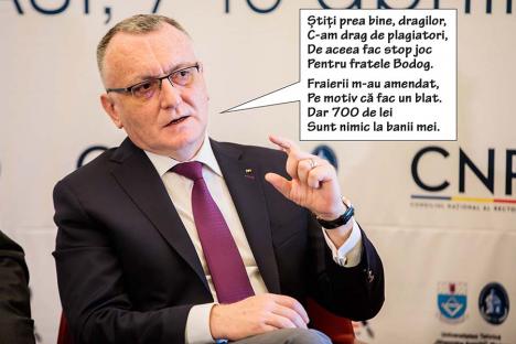 Ministru amendat: Sorin Cîmpeanu, protectorul lui Florin Bodog, preferă să ia amenzi decât să-l deranjeze pe plagiator