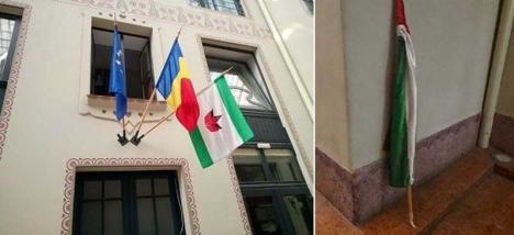 Unde-i steagul? Drapelul Ungariei a fost rupt de pe sediul UDMR Bihor