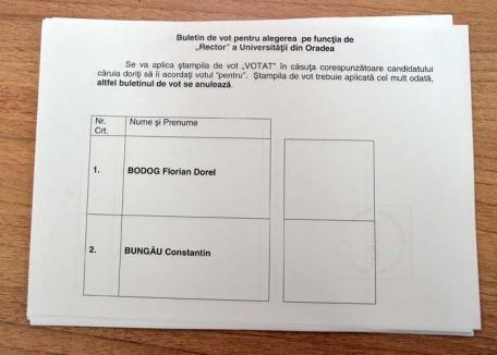 Alegeri cu bâlbâieli: Buletinul de vot la alegerile pentru rector a conţinut o greşeală flagrantă