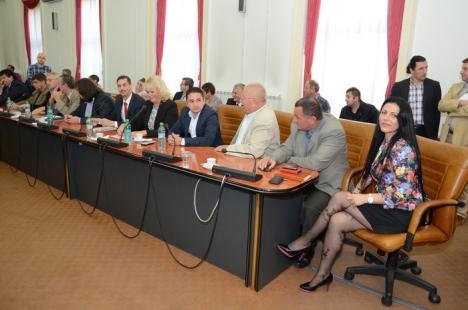Scenă ridicolă în Consiliul Judeţean: traseiştii ex-PPDD şi ex-PDL s-au înghesuit lângă noii lor tovarăşi PSD-işti (FOTO)