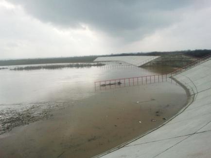 Precipitaţiile record au inundat terenuri şi drumuri din 9 localităţi bihorene (FOTO)