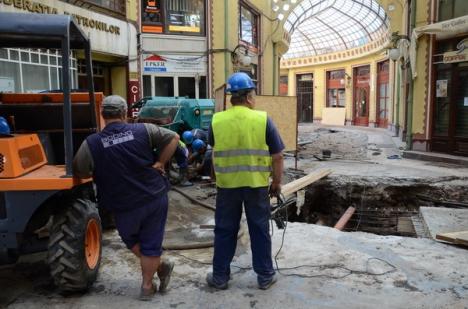 Săpături la "temelia" pasajului (FOTO)