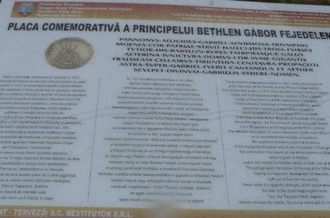 Placa comemorativă de pe Bastionul Bethlen al Cetăţii Oradea, dezvelită (FOTO)