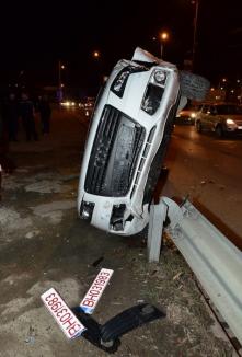 Accident spectaculos pe Calea Averescu: un Audi A6 nou-nouţ a fost "îmburdat" de şoferiţa unui Ford Mondeo (FOTO)