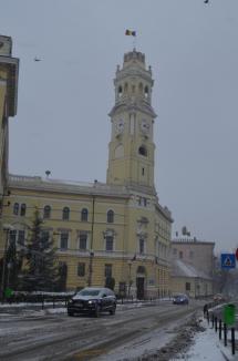 Oradea sub zăpadă: RER acţionează cu 20 de utilaje (FOTO)