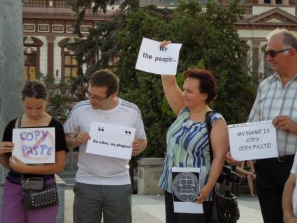 Orădenii nu par dornici de proteste: În total, doar 10 oameni au manifestat împotriva lui Ponta (FOTO)