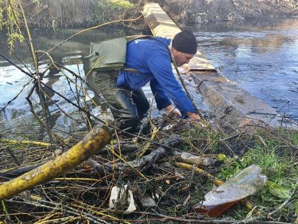 Peste 8 tone de deşeuri, adunate de ABA Crişuri de pe apele din Bihor în doar trei săptămâni (FOTO)