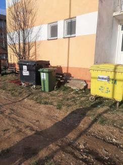 Constructori de gunoaie: De ce s-a umplut de mizerii curtea Colegiului Național Avram Iancu din Ștei (FOTO)