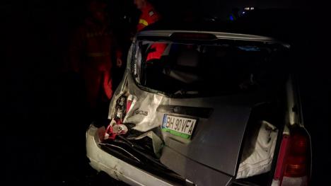 Accident pe DN 1, în Aleșd: O ambulanță în misiune și un Ford s-au ciocnit, din cauza unui pieton beat (FOTO)