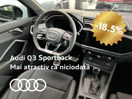 La D&C Oradea Audi Q3 Sportback este acum PE STOC, cu un super discount de 18.5%