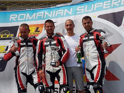 Trei clasări pe podium pentru piloţii de la Carcover Racing Team Oradea la etapa a II-a a  Campionatul RO SBK