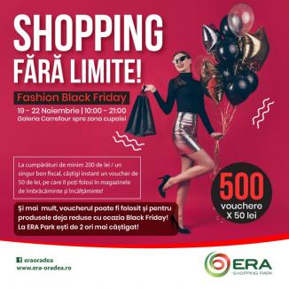 Black Friday, la ERA Park Oradea: 500 de vouchere pentru cumpărături!