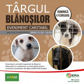 Târg caritabil pentru animalele fără stăpân, la ERA Park Oradea