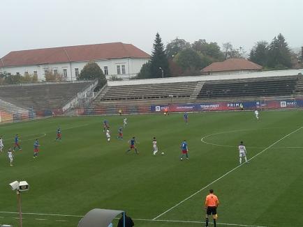 Fotbal: După un joc spectaculos, FC Bihor s-a impus cu 4-2 în derby-ul local cu Lotus Băile Felix şi a urcat pe primul loc în clasament (FOTO/VIDEO)