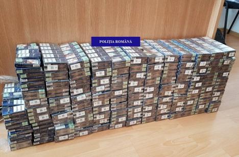 Captură de ţigări la Oradea: 1250 de pachete de ţigări ruseşti au fost ridicate dintr-o maşină oprită în trafic