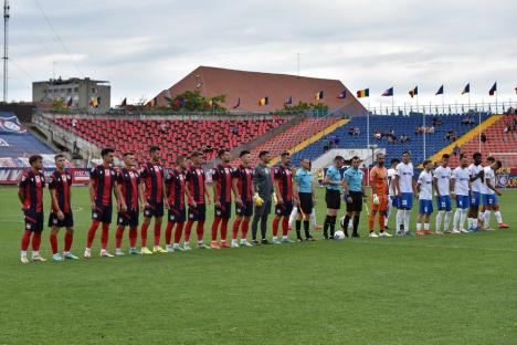 Un prim punct pentru FC Bihor în Liga a II-a. Meciul cu Viitorul Pandurii s-a terminat la egalitate, 0-0 (FOTO)