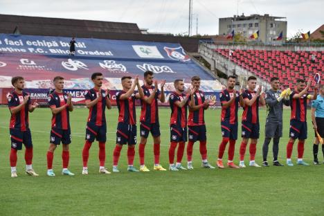 Un prim punct pentru FC Bihor în Liga a II-a. Meciul cu Viitorul Pandurii s-a terminat la egalitate, 0-0 (FOTO)