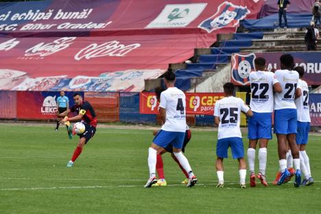 Un prim punct pentru FC Bihor în Liga a II-a. Meciul cu Viitorul Pandurii s-a terminat la egalitate, 0-0 (FOTO)