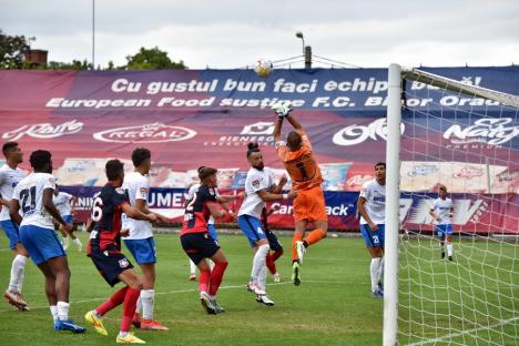 Un prim punct pentru FC Bihor în Liga a II-a. Meciul cu Viitorul Pandurii s-a terminat la egalitate, 0-0 (FOTO)