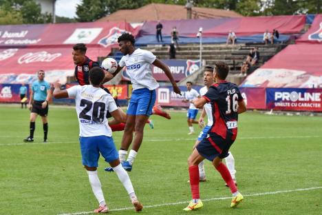 Un prim punct pentru FC Bihor în Liga a II-a. Meciul cu Viitorul Pandurii s-a terminat la egalitate, 0-0 (FOTO)