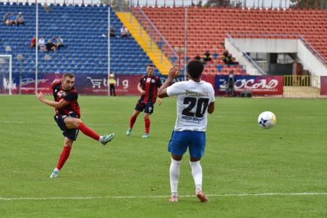 Un prim punct pentru FC Bihor în Liga a II-a. Meciul cu Viitorul Pandurii s-a terminat la egalitate, 0-0 (FOTO)