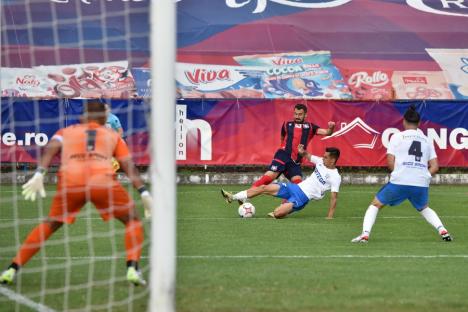 Un prim punct pentru FC Bihor în Liga a II-a. Meciul cu Viitorul Pandurii s-a terminat la egalitate, 0-0 (FOTO)