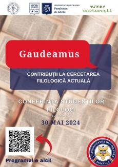 Conferința „Gaudeamus” va avea loc joi la Facultatea de Litere din Oradea. Printre invitați, scriitorul Radu Țuculescu