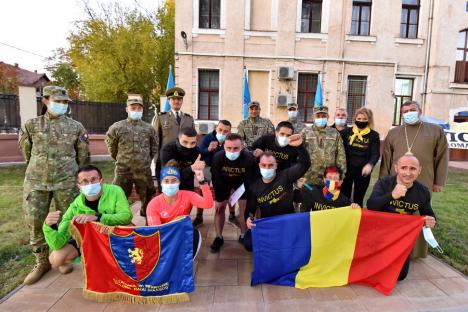 Pentru eroii noştri: Ştafeta Veteranilor Invictus, preluată de militari şi civili din Oradea (FOTO / VIDEO)